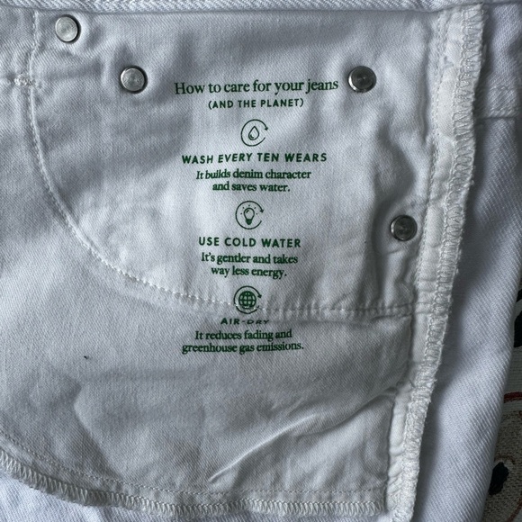 J. Crew White Distressed Jean Shorts - Picture 6 of 6